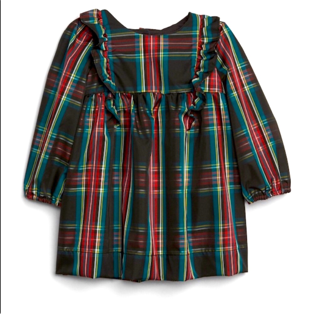 Baby GAP Ruffle Plaid Taffeta Dress